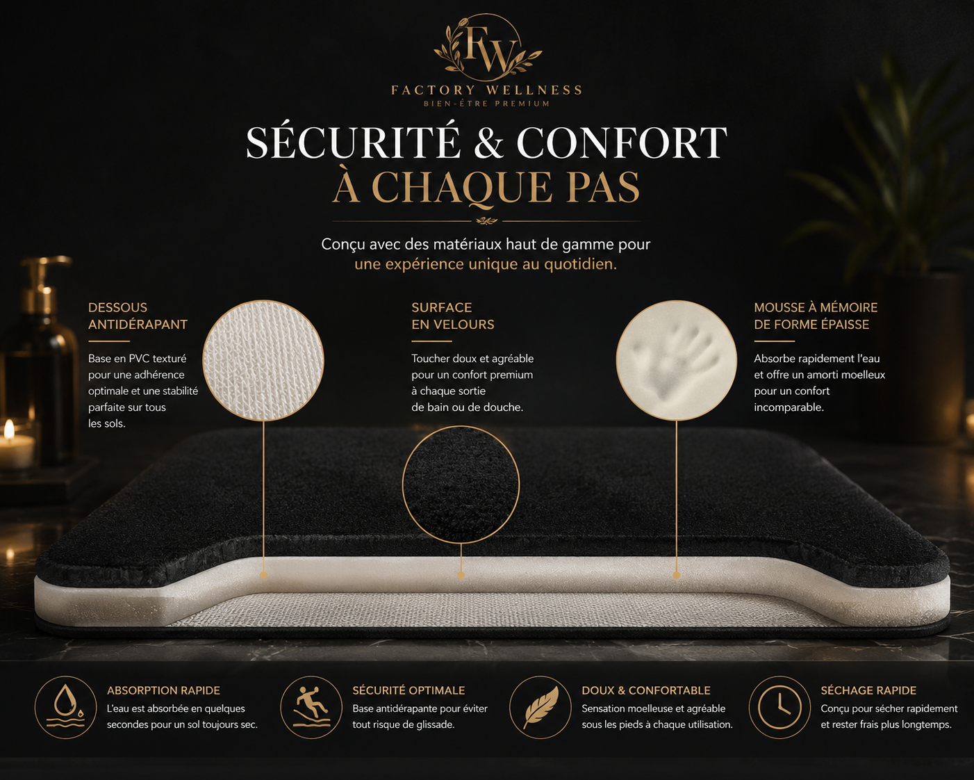 Tapis de Bain Premium – Factory Wellness